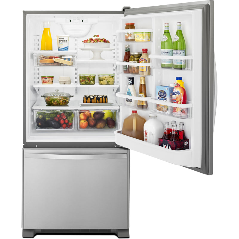 Whirlpool 33-inch, 22 cu. ft. Bottom Freezer Refrigerator with Icemaker WRB322DMBM IMAGE 3