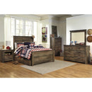 Signature Design by Ashley Trinell B446B9 Full Panel Bed with 1 Large Storage Drawer IMAGE 2