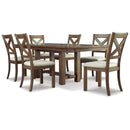  Signature Design by Ashley Moriville D631D11 7 pc Dining Set IMAGE 1
