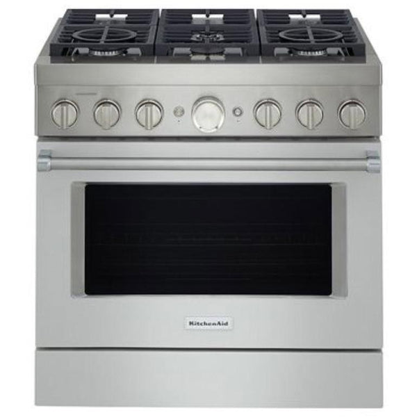 KitchenAid 36-inch Freestanding Gas Range with Even-Heat™ True Convection KFGC506JMH IMAGE 1