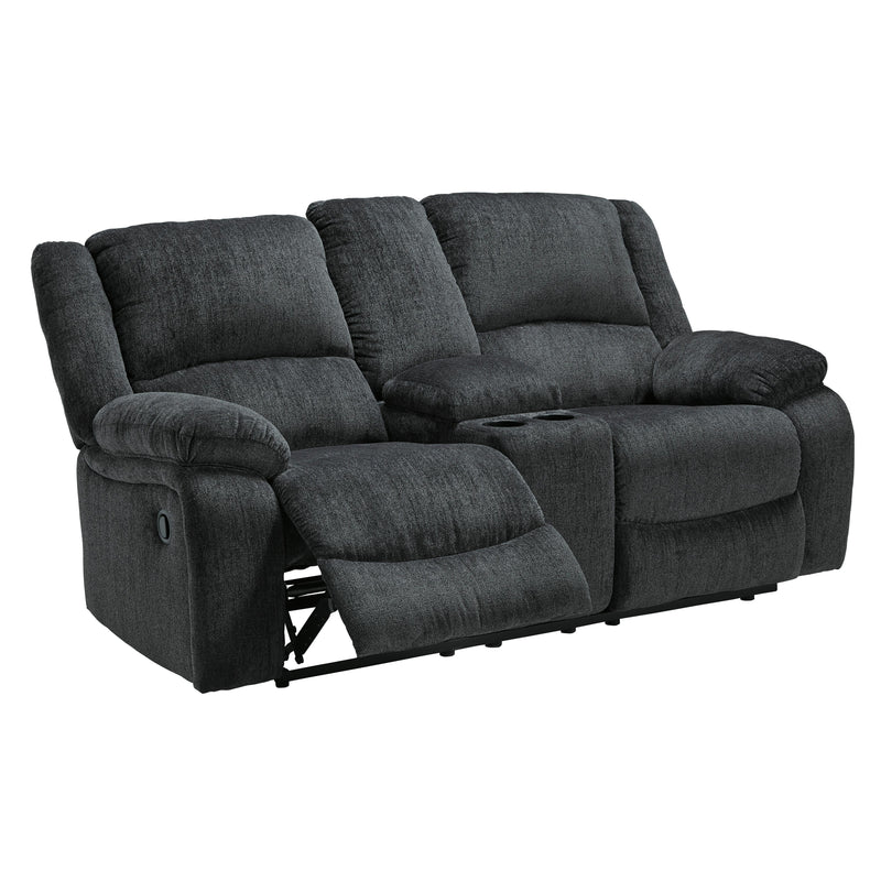 Signature Design by Ashley Draycoll Reclining Fabric Loveseat with Console 7650494C IMAGE 3