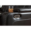 Signature Design by Ashley Party Time Power Reclining Leather Look Sofa 3700315C IMAGE 14