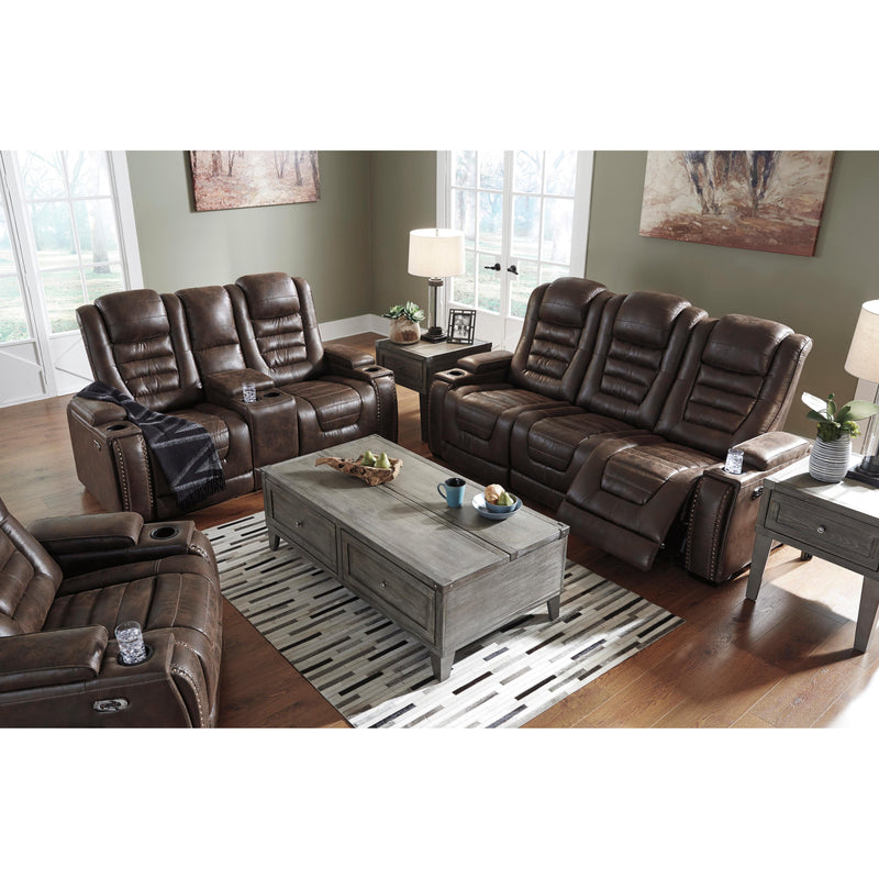 Signature Design by Ashley Game Zone Power Reclining Leather Look Loveseat with Console 3850118C IMAGE 13