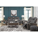 Signature Design by Ashley Turbulance Power Reclining Leather Look Loveseat with Console 8500118C IMAGE 13