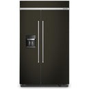 KitchenAid 48-inch, 29.4 cu. ft. Built-in Side-by-Side Refrigerator with External Water and Ice Dispensing System KBSD708MBS IMAGE 1