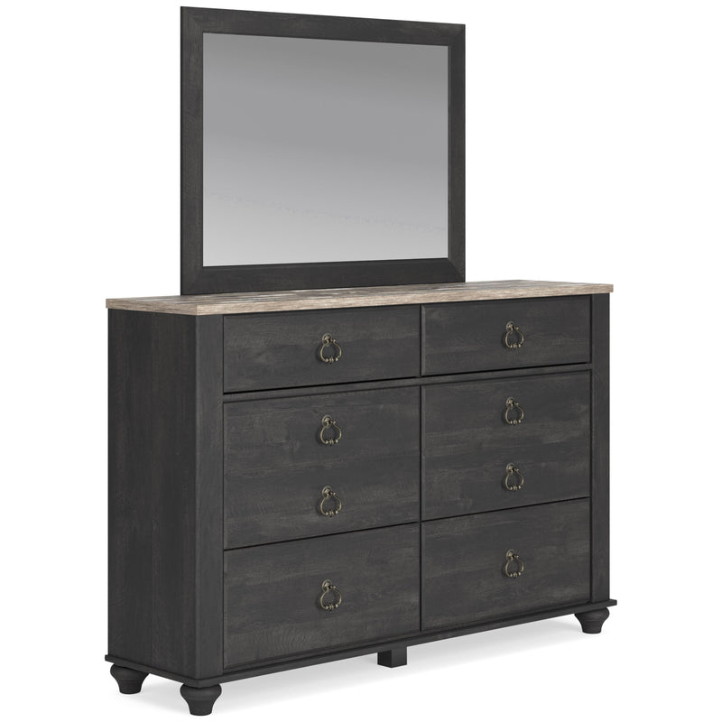 Signature Design by Ashley Nanforth 6-Drawer Dresser with Mirror B3670-31/B3670-36 IMAGE 1