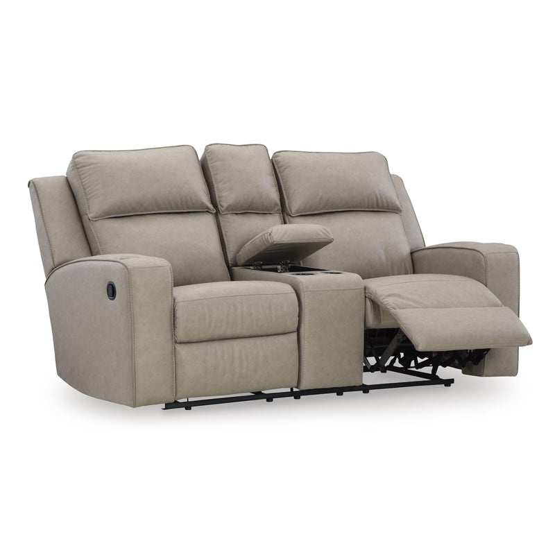 Signature Design by Ashley Lavenhorne Reclining Leather Look Loveseat with Console 6330794C IMAGE 2