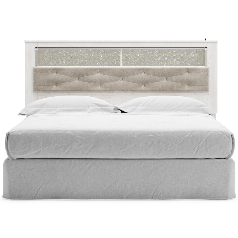  Signature Design by Ashley Altyra B2640-69 King Upholstered Panel Bookcase Headboard IMAGE 3