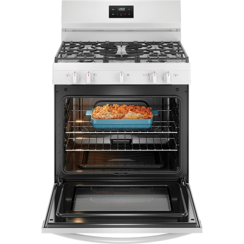  Frigidaire 30-inch Freestanding Gas Range with 5 Burners FCRG3052BW IMAGE 2