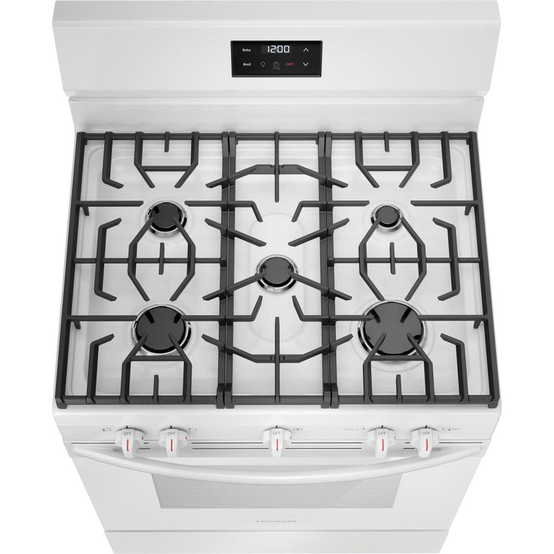  Frigidaire 30-inch Freestanding Gas Range with 5 Burners FCRG3052BW IMAGE 4