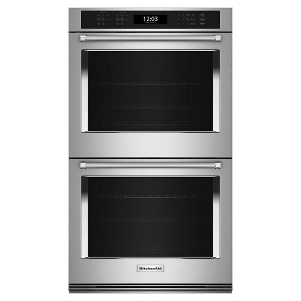 KitchenAid 30-inch, 10 cu. ft. Built-in Double Wall Oven with Air Fry KOED530PSS IMAGE 1