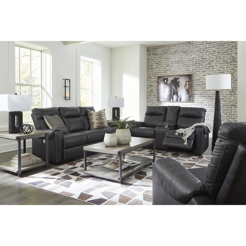 Signature Design by Ashley Axtellton Power Reclining Leather Look Sofa 3410587C IMAGE 14