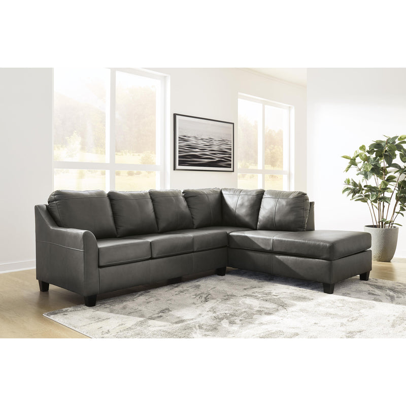 Signature Design by Ashley Valderno Leather 2 pc Sectional 4780466C/4780417C IMAGE 3