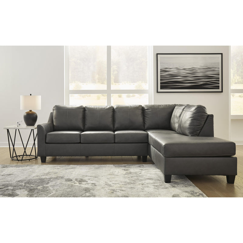 Signature Design by Ashley Valderno Leather 2 pc Sectional 4780466C/4780417C IMAGE 4