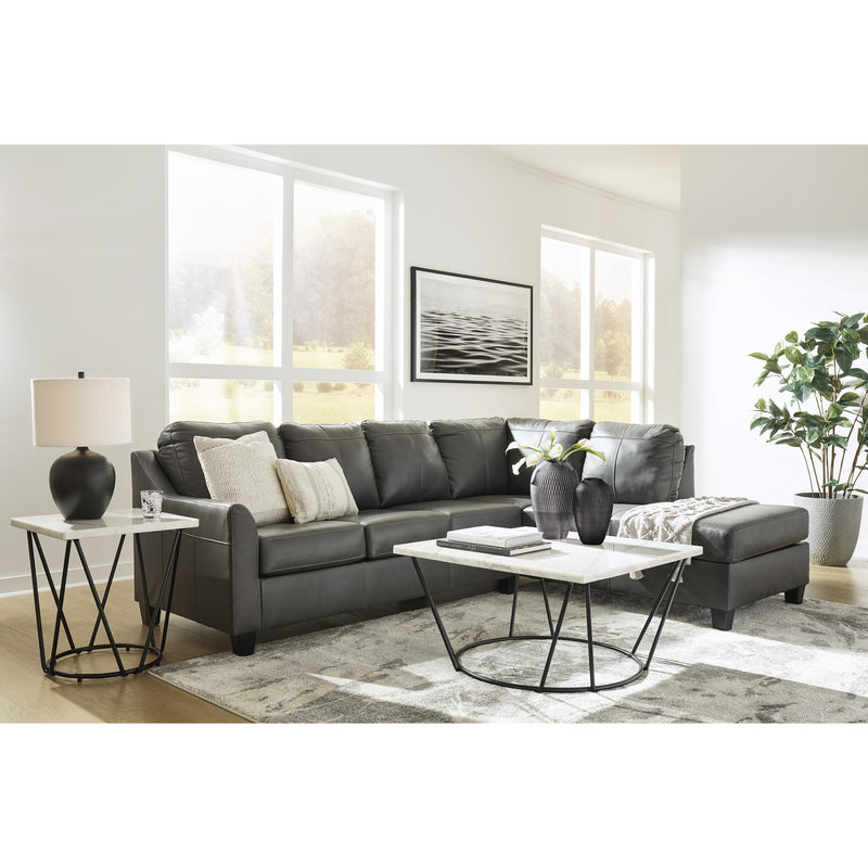 Signature Design by Ashley Valderno Leather 2 pc Sectional 4780466C/4780417C IMAGE 6