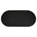 Signature Design by Ashley Oval Rowanbeck Dining Table with Pedestal Base D821-25 IMAGE 4
