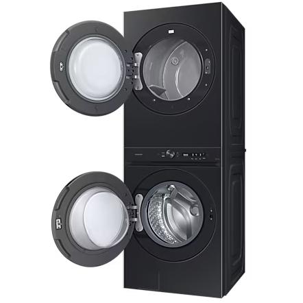  Samsung Bespoke 5.3 cu. ft. Stacked Washer/Dryer Electric Laundry Center Hub with Auto Dispenser WH46DBH550EVAC IMAGE 4