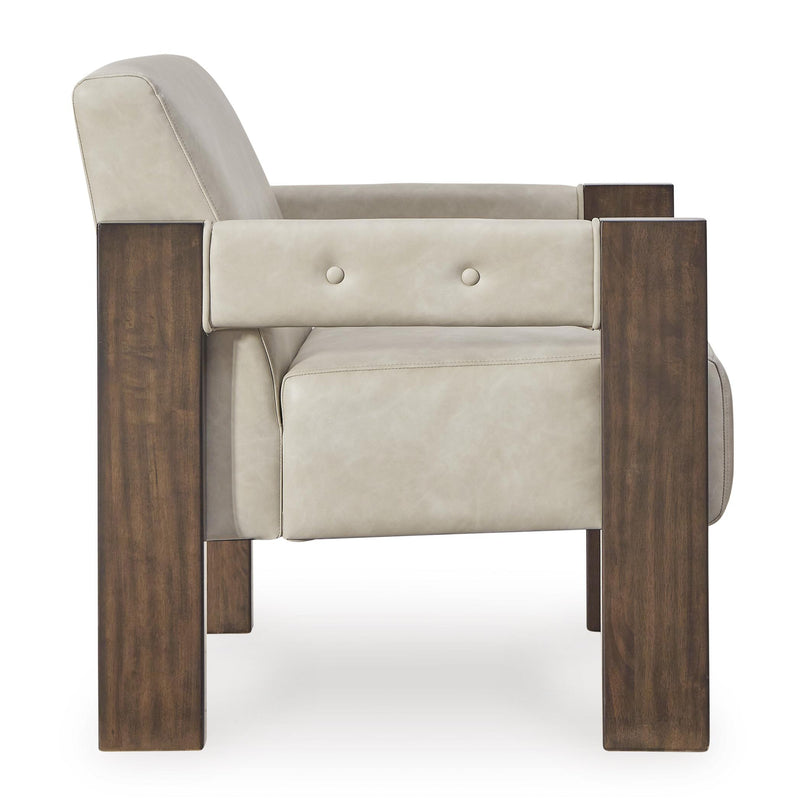 Signature Design by Ashley Adlanlock Stationary Leather Look Accent Chair A3000694 IMAGE 3