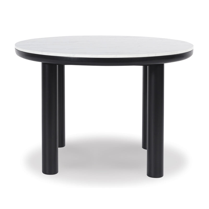 Signature Design by Ashley Round Xandrum Dining Table with Faux Marble Top D429-15 IMAGE 2