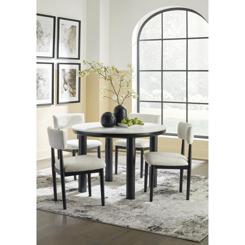 Signature Design by Ashley Round Xandrum Dining Table with Faux Marble Top D429-15 IMAGE 8