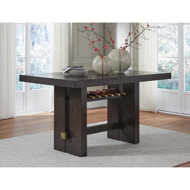 Signature Design by Ashley Burkhaus Counter Height Dining Table with Trestle Base D984-32 IMAGE 4