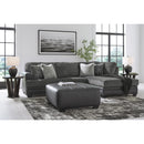 Benchcraft Brixley Pier Fabric and Leather Look 2 pc Sectional 2990666/2990617 IMAGE 6