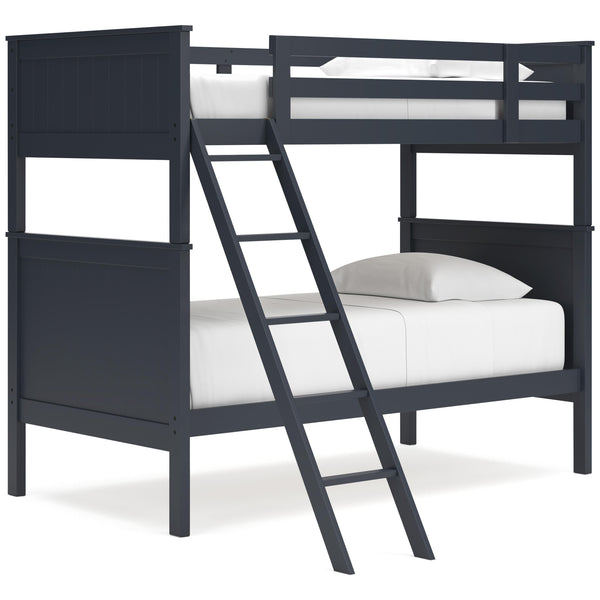 Signature Design by Ashley Nextonfort B396B12 Twin over Twin Bunk Bed with Mattresses IMAGE 1