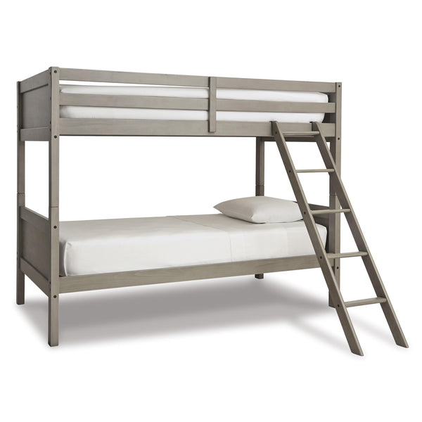 Signature Design by Ashley Lettner B733B51 Twin over Twin Bunk Bed and 2 Mattresses IMAGE 1