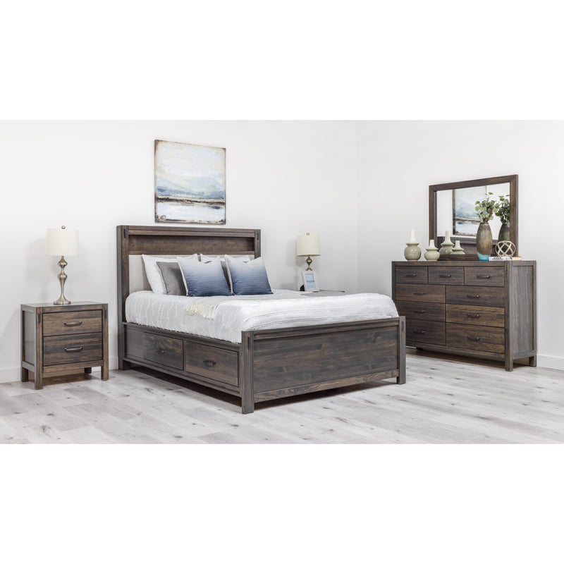 Mako Wood Furniture Stella King Upholstered Bed with Storage DRSG-100-ST-UP-K IMAGE 2