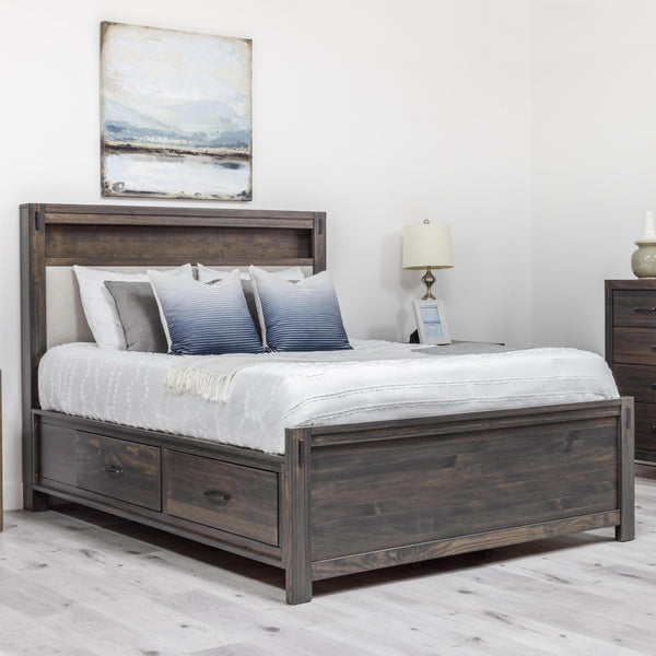 Mako Wood Furniture Stella Queen Upholstered Bed with Storage DRSG-100-ST-UP-Q IMAGE 1