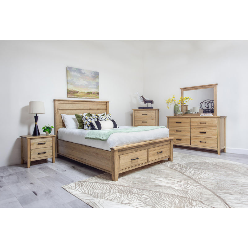 Mako Wood Furniture Harlow King Upholstered Bed with Storage DRSG-300-FBST-K IMAGE 2