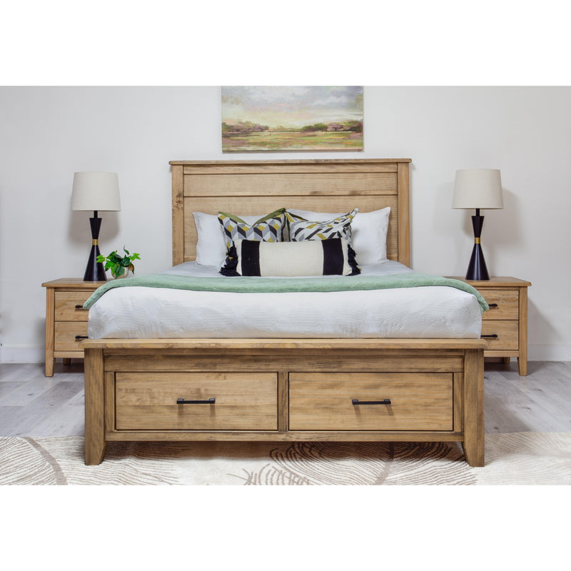 Mako Wood Furniture Harlow King Upholstered Bed with Storage DRSG-300-FBST-K IMAGE 4