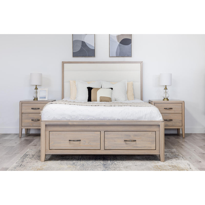 Mako Wood Furniture Ellesmere Queen Upholstered Bed with Storage DRSG-200-FBST-UP-Q IMAGE 4