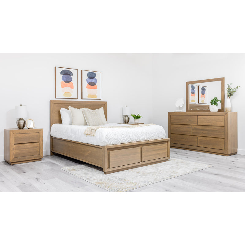 Mako Wood Furniture Wren Queen Upholstered Bed with Storage DRSG-400-FBST-Q IMAGE 2