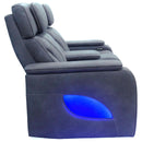 Synergy Home Furnishings Power Reclining Fabric Loveseat with Console K2193-73PHR-AIR-TEREMO-STEEL-BLUE IMAGE 7