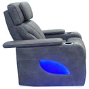 Synergy Home Furnishings Power Fabric Recliner K2193-85PHR-AIR-TEREMO-STEEL-BLUE IMAGE 3