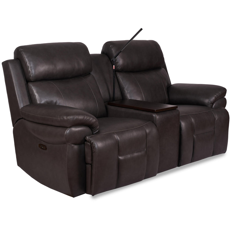 Synergy Home Furnishings Power Reclining Loveseat with Console K2224-73PHR-AIR-LIVORNO-DARK-GREY IMAGE 1