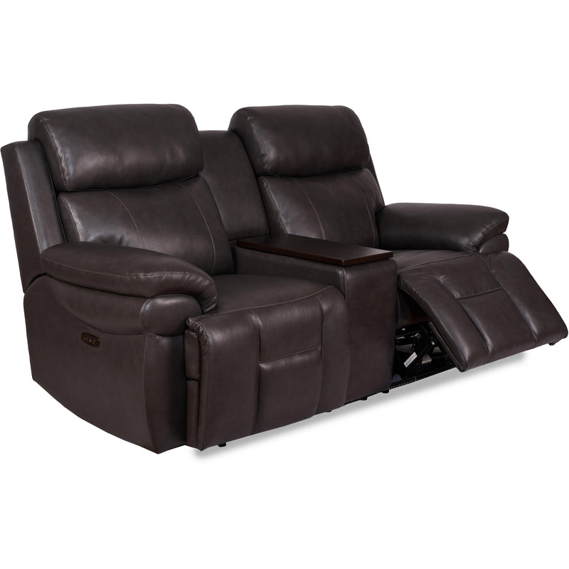 Synergy Home Furnishings Power Reclining Loveseat with Console K2224-73PHR-AIR-LIVORNO-DARK-GREY IMAGE 3