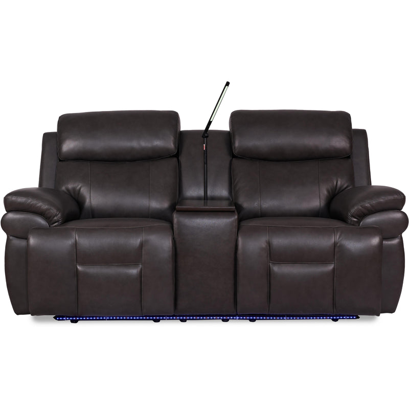 Synergy Home Furnishings Power Reclining Loveseat with Console K2224-73PHR-AIR-LIVORNO-DARK-GREY IMAGE 8