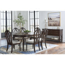 Signature Design by Ashley Lavinton D764-35 Oval Dining Room Extension Table IMAGE 12