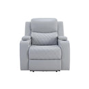 Primo International Grayson Power Polyurethane Recliner Grayson Power Recliner - Concrete IMAGE 2