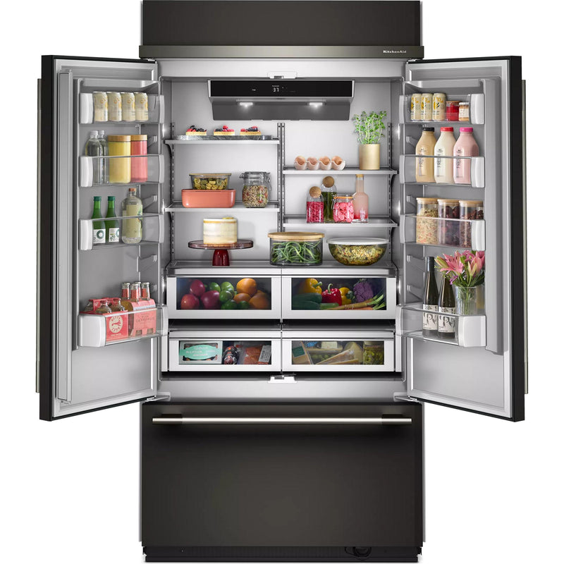  KitchenAid 42-inch, 24.2 cu. ft. Built-in French 3-Door Refrigerator KBFN542SBE IMAGE 2
