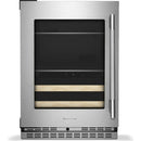 KitchenAid 24" Beverage Center with Glass Door and Wood-Front Racks KUBL524SPS IMAGE 1