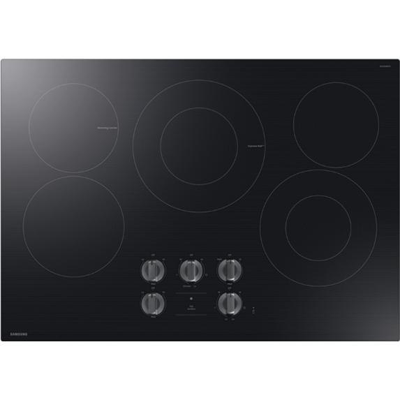  Samsung 30-inch Built-in Electric Cooktop with Illuminated Knobs NZ30FG6332RKAA IMAGE 1