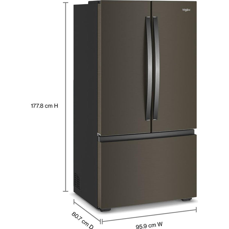  Whirlpool 36-inch, 24 cu. ft. Counter-Depth French 3-Door Refrigerator WRFC3036RV IMAGE 7