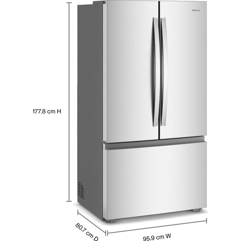  Whirlpool 36-inch, 24 cu. ft. Counter-Depth French 3-Door Refrigerator WRFC3036RZ IMAGE 6