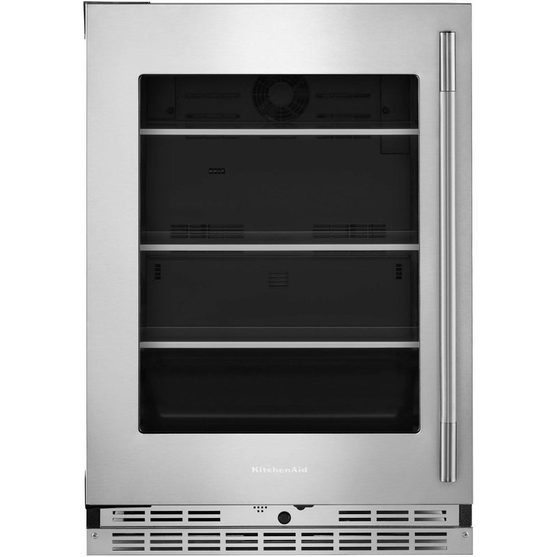  KitchenAid 24-inch, 5.2 cu. ft. Compact Refrigerator with Glass Door KURL524SPS IMAGE 1