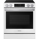  Samsung 30-inch Slide-in Electric Range with Wi-Fi NSE80H63SWAC IMAGE 1