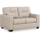  Signature Design by Ashley Santorine Stationary Leather Match Loveseat 2170835C IMAGE 1