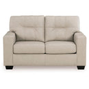  Signature Design by Ashley Santorine Stationary Leather Match Loveseat 2170835C IMAGE 2